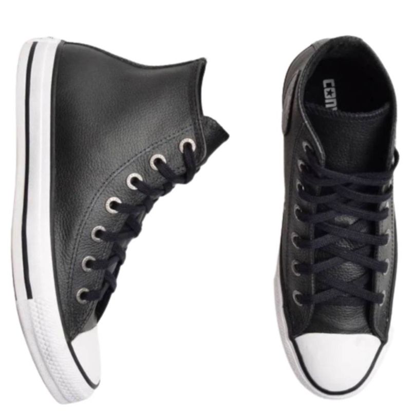 Tênis All Star Cano Alto Couro - Preto