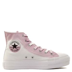 Tênis Converse All Star Chuck Taylor Lift Hi Branco Rosa
