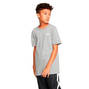 Camisa Nike Sportswear Infantil Cinza