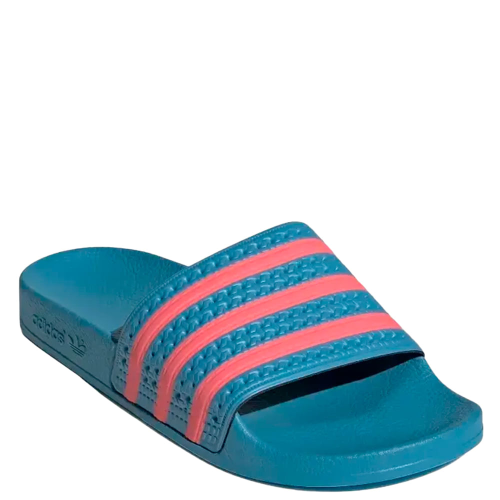 Chinelo Adidas Adilette Feminino Azul Rosa